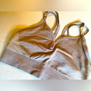 Women’s Zella Body Heathered Taupe Strappy Sports Bra Size Medium